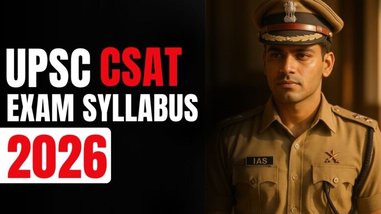 📘 UPSC CSAT Syllabus 2026: Detailed Guide